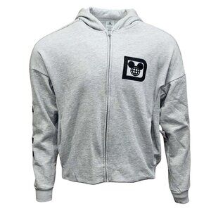 Walt Disney World Gray Zip-Up Hoodie with Black Logo
